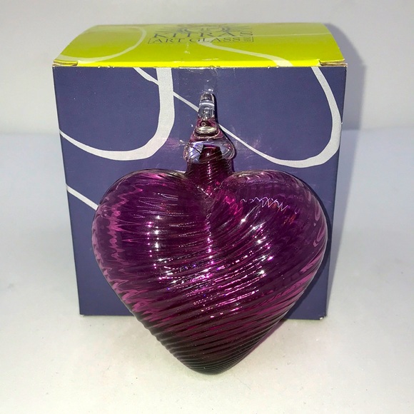 Artisan Other - Kitras Art Glass Heart Ornament